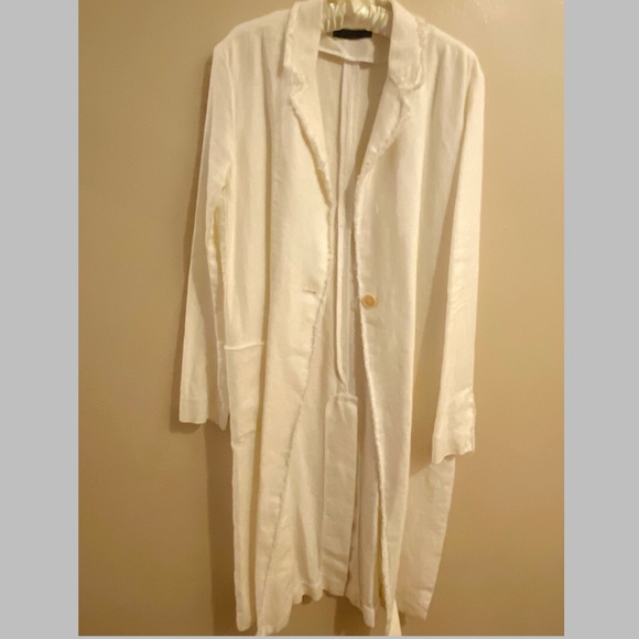 KES NYC Trench Linen Coat - Picture 6 of 8